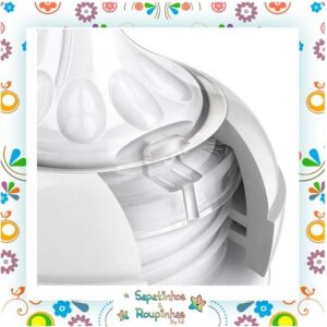Philips Avent - Mamadeira Anti Cólica Pétala Transparente 3m+ 330ml - Imagem 3