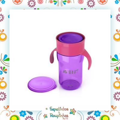 Philips Avent - Copo com Tampa Natural 340Ml Roxo
