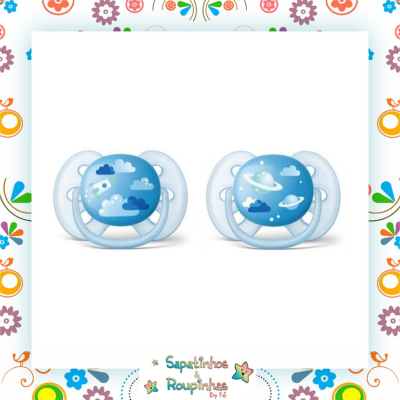 Philips Avent - Chupeta Ultra Soft Decorada - Menino 6 a 18m