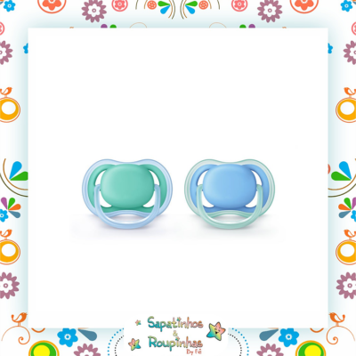 Philips Avent - Chupetas Ultra Air Azul e Verde (Dupla) 6-18M
