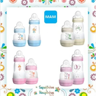 MAM - Kit 2 Mamadeiras Easy Start Anticólica 130 ml e 260 ml