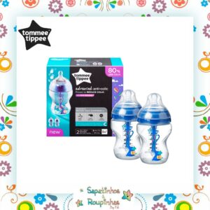 Tommee Tippee - Kit 2 Mamadeiras Advanced Anti-Cólica 260ml 0m+ - Imagem 5