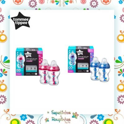 Tommee Tippee - Kit 2 Mamadeiras Advanced Anti-Cólica 260ml 0m+