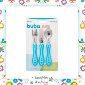 Buba - Kit Talheres de Inox - 3 Peças - Estrelinha Com Gravação A Laser - Imagem 4