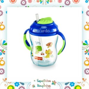 Fisher Price - Copo treinamento com canudo First Moments 270ml Com Gravação a Laser - Imagem 3