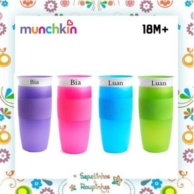 Munchkin - Copo de Treinamento Miracle 360° 414ml 18M+ Com Gravação a Laser
