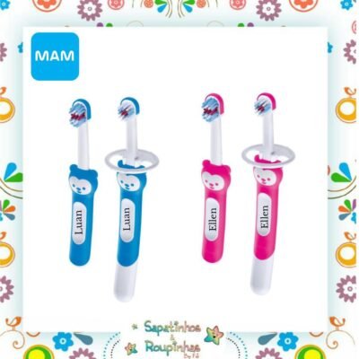 MAM - Dupla - Escova dental Kit de escovas 5m+ com Gravação A Laser
