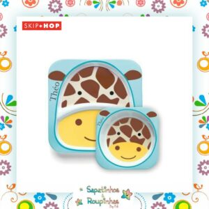 Skip Hop - Set De Pratos Zoo Girafa Com Gravação A Laser