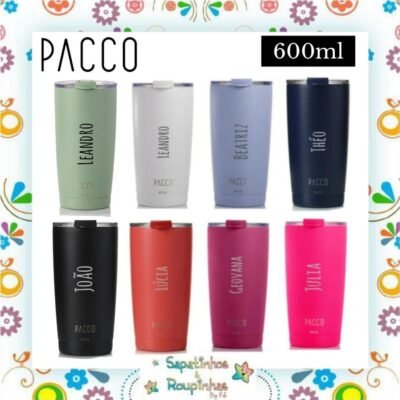 PACCO – COPO TÉRMICO THERMO CUP 600ML – COM GRAVAÇÃO A LASER