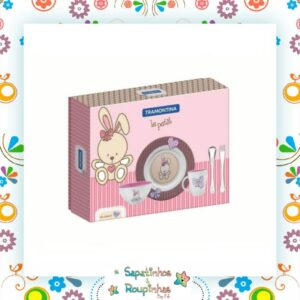 Tramontina - Jogo De Jantar Infantil 5 Pçs Porcelana Le Petit Com Talher Gravado A Laser - Imagem 7