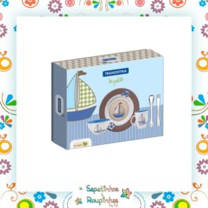 Tramontina - Jogo De Jantar Infantil 5 Pçs Porcelana Le Petit Com Talher Gravado A Laser - Imagem 4