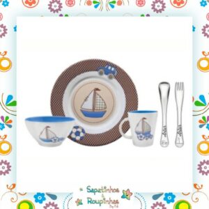 Tramontina - Jogo De Jantar Infantil 5 Pçs Porcelana Le Petit Com Talher Gravado A Laser - Imagem 5