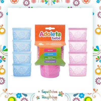 Adoleta - Kit Potes Infantis Translúcido 300 ml