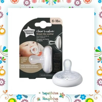 Tomme Tippee Chupeta Breastlike 6-18Meses Branca
