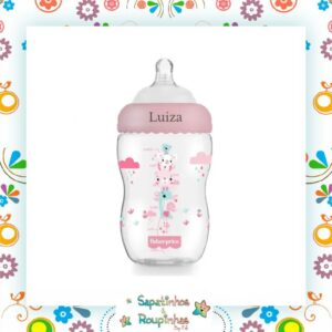 Fisher Price - Mamadeira 330ml Bico Anticólica Fluxo Rápido First Moment Com Gravação A Laser - Imagem 3