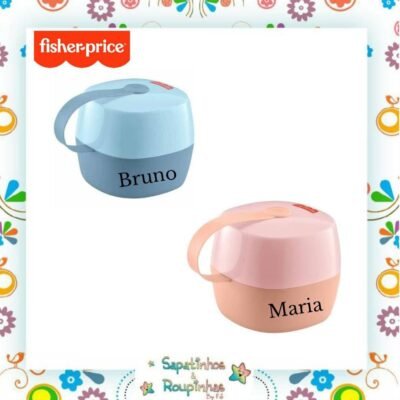 Fisher Price - Porta Chupeta Universal Rosa Com Gancho