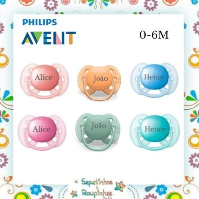 Philips Avent - Chupeta Ultra Soft Dupla 0-6m Com Gravação A Laser