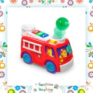 Bright Starts - Caminhão Bombeiro Roll & Pop Fire Truck - Imagem 4