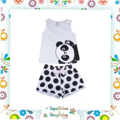 ByGus -  Pijama Feminino Ursinho Panda