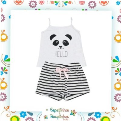 ByGus - Pijama Feminino Hello Panda