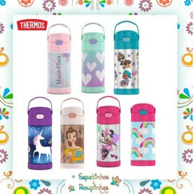 Thermos - Garrafa Térmica Funtainer de Personagens. Com Gravação A Laser