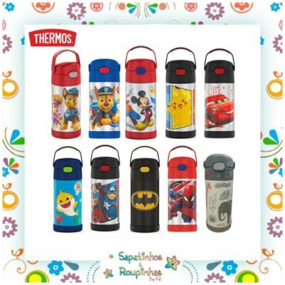 Thermos - Garrafa Térmica Funtainer de Personagens. Com Gravação A Laser