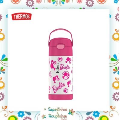 Thermos - Garrafa Térmica Funtainer de Barbie. Com Gravação A Laser