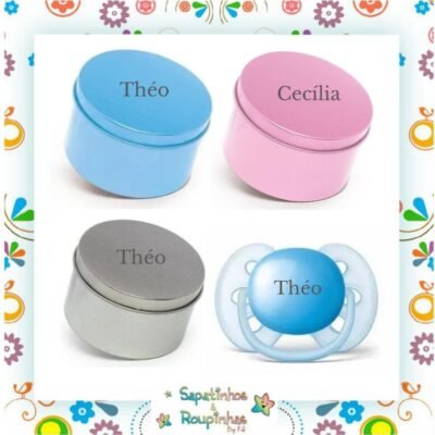 Philips Avent - Chupeta Ultra Soft - 6 á 18m Com Embalagem Em Metal Com Gravação A Laser