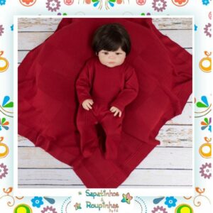 Baby Gold - Saída Maternidade em Tricot 2 Peças Com Embalagem Em Metal Personalizada - Imagem 14