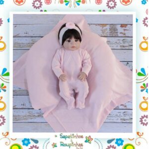 Baby Gold - Saída Maternidade em Tricot 2 Peças Com Embalagem Em Metal Personalizada - Imagem 11