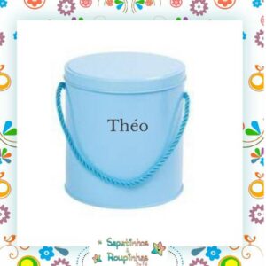 Baby Gold - Saída Maternidade em Tricot 2 Peças Com Embalagem Em Metal Personalizada - Imagem 3