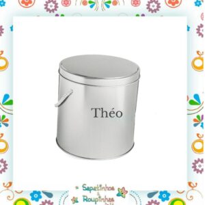 Baby Gold - Saída Maternidade em Tricot 2 Peças Com Embalagem Em Metal Personalizada - Imagem 4