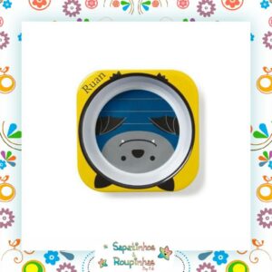 Skip Hop - Set De Pratos Zoo Morcego Com Gravação A Laser  - Imagem 4