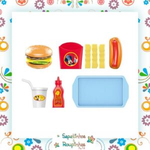 Disney Mickey Mouse - Maleta Mickey Hamburgueria Com 7 Acessórios Multikids - Imagem 3