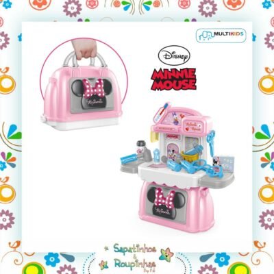 Disney Minnie Mouse - Maleta 3 em 1 Consultório da Minnie com Acessórios Multikids