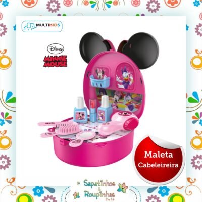 Disney Minnie Mouse - Maleta com Alça Minnie Cabeleireira Com Acessórios Multikids