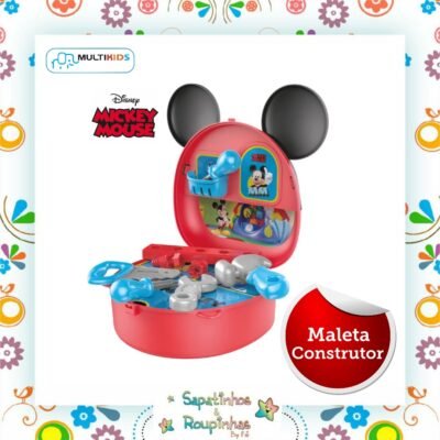 Disney Mickey Mouse - Maleta Com Alça Mickey Construtor com Acessórios Multikids