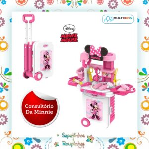 Disney Minnie Mouse - Maleta de Viagem Minnie Médico Play Set 3 em 1 Multikids