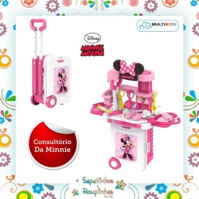 Disney Minnie Mouse - Maleta de Viagem Minnie Médico Play Set 3 em 1 Multikids