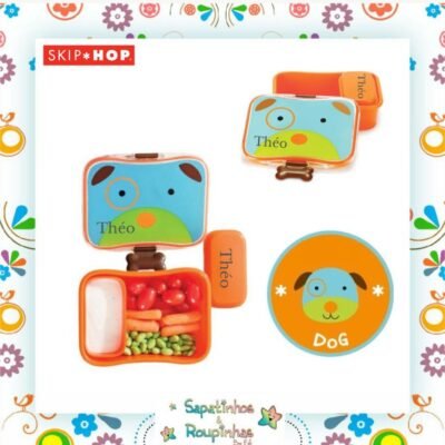 Skip Hop - Kit Lanche Zoo Cachorro Com Gravação A Laser