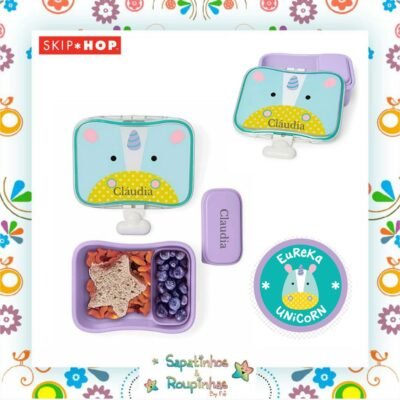 Skip Hop - Kit Lanche Zoo Unicórnio Com Gravação A Laser