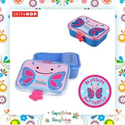 Skip Hop - Kit Lanche Zoo Borboleta Com Gravação A Laser
