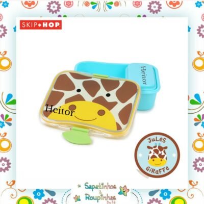 Skip Hop - Kit Lanche Zoo Girafa Com Gravação A Laser