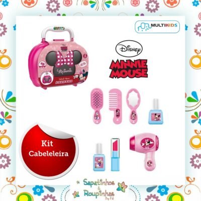 Disney Minnie Mouse - Maleta Minnie Cabeleireira com 7 Acessórios Multikids