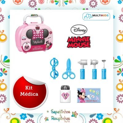 Disney Minnie Mouse - Maleta Minnie Médica Com 7 Acessórios Multikids