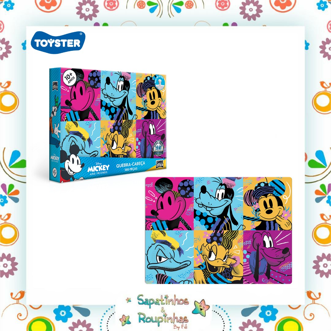 Quebra Cabeça Disney Turma do Mickey 500 peças - Toyster