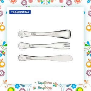 Tramontina – Jogo de Talheres Infantil 3 Peças Com Gravação A Laser - Imagem 3