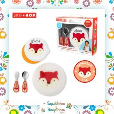 Skip Hop - Kit De Alimentação Zoo Raposa 5 peças Com Gravação A Laser
