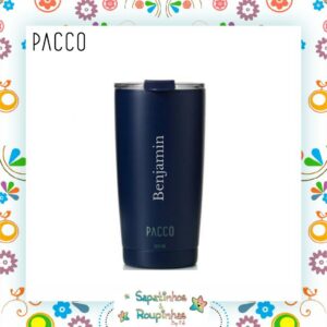 Pacco - Kit 3 produtos na Cor Azul Marinho Com Gravação A Laser - Imagem 2