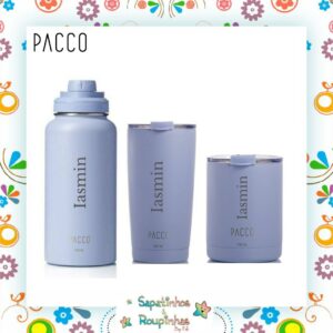 Pacco - Kit 3 produtos na Cor Lavanda Com Gravação A Laser - Imagem 1